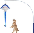 35" Blue Fish Shape Bell Cat Fishing Pole Wand