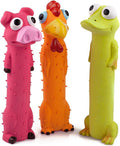 3-Pack 9" Latex Squeaky Stick Animal Dog Toys Small/Medium