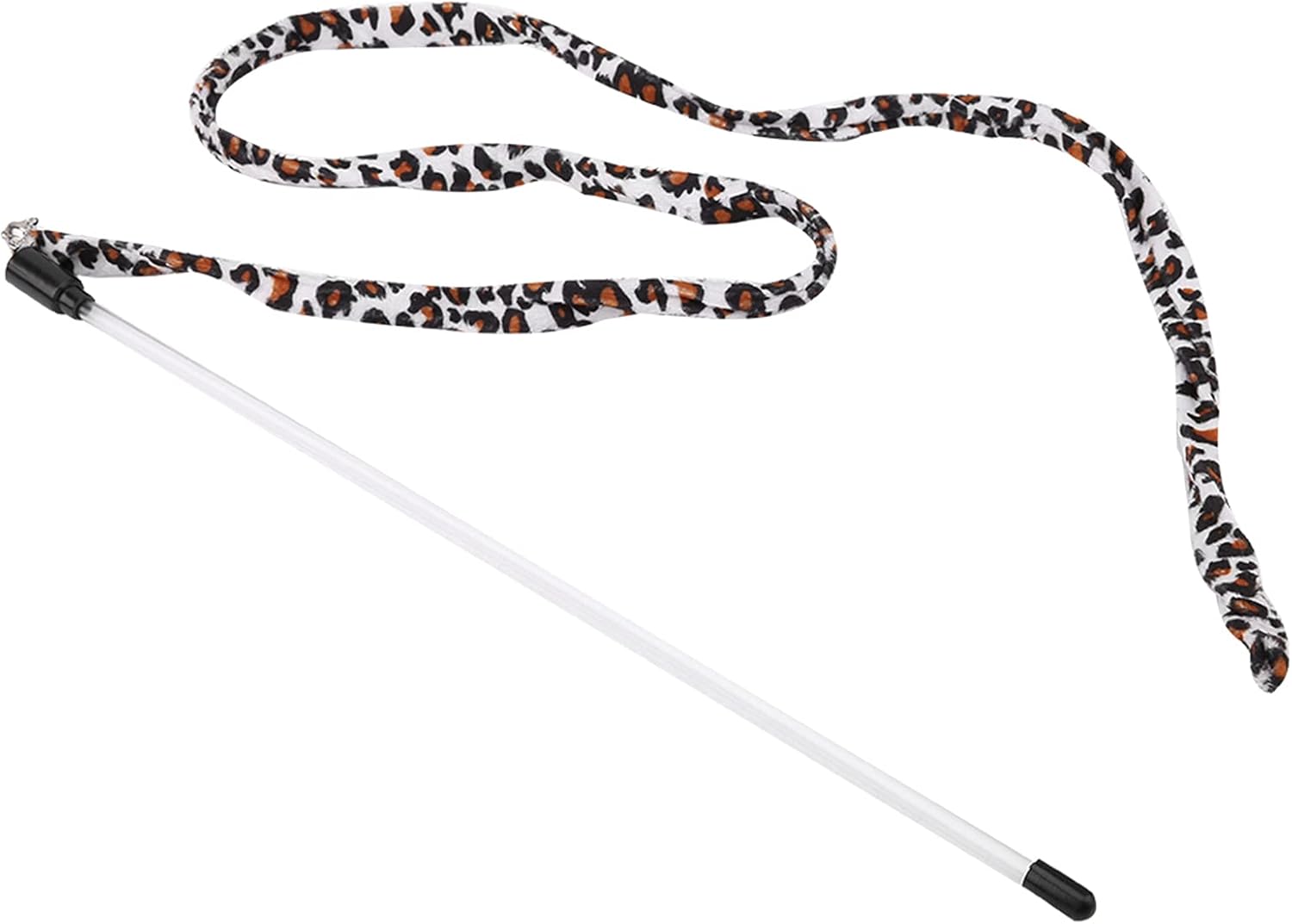 Leopard Print Tail Teaser Stick with Bell for Cats & Dogs