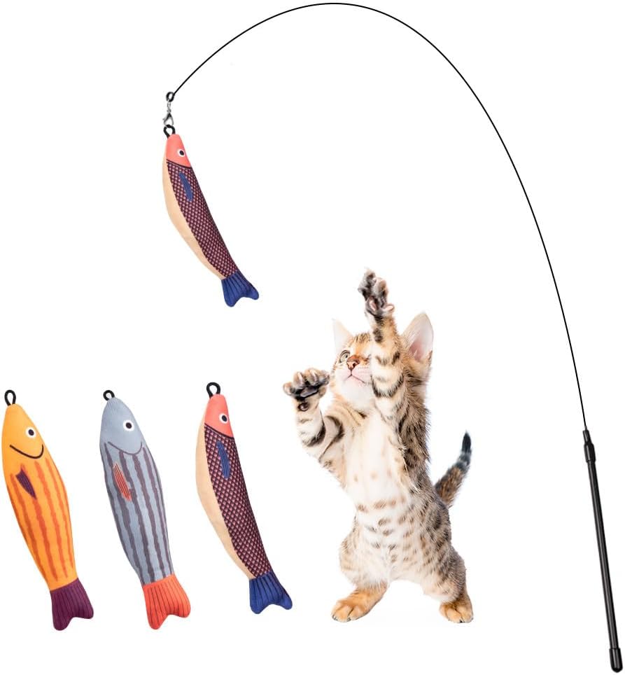 3-Piece Catnip Wiggle Sounding Soft Kick Toy