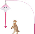 35" Pink Fish Shape Bell Cat Fishing Pole Wand
