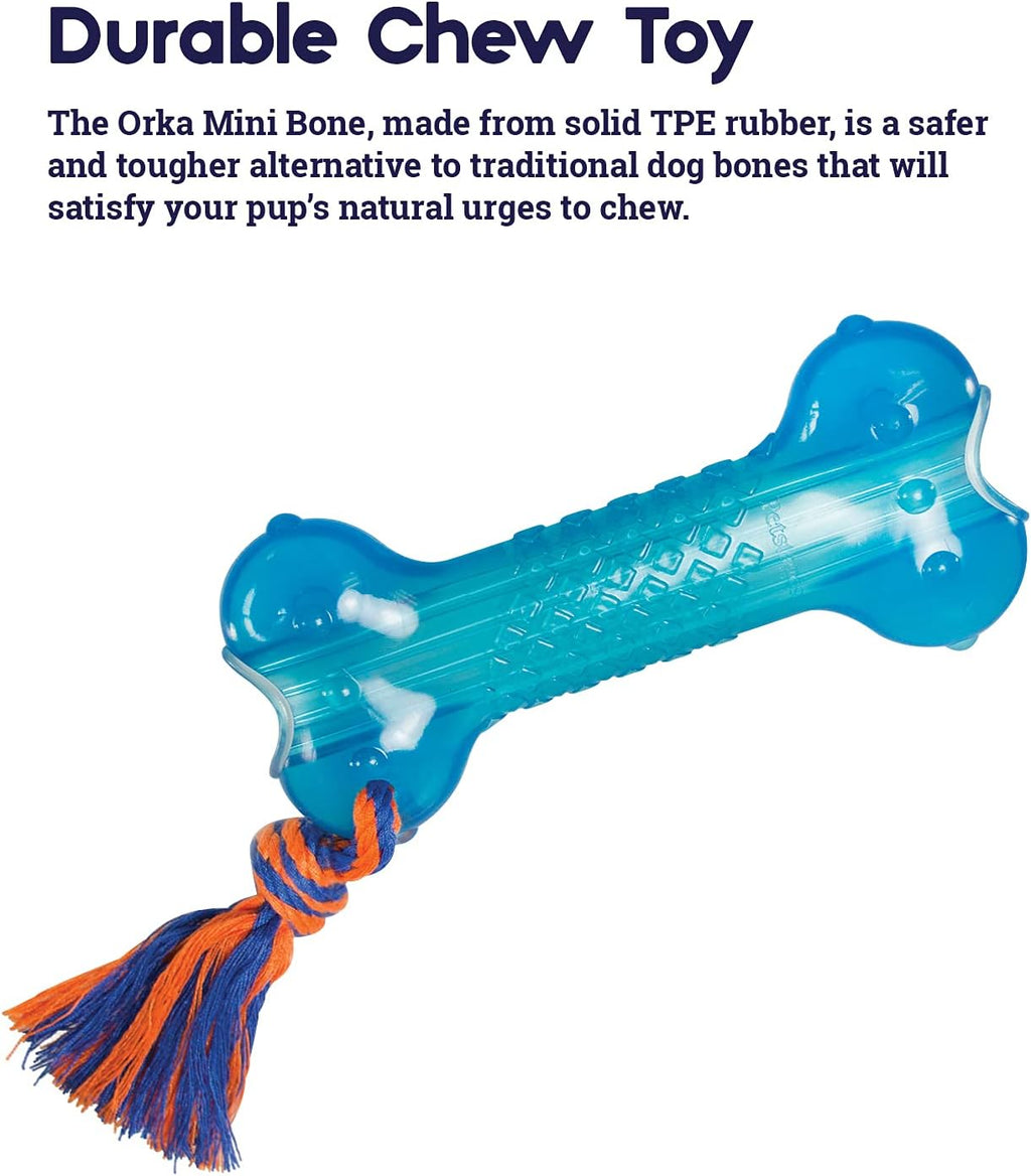 Royal Blue Treat-Dispensing Bone Dog Chew Toy