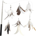 7-Piece Retractable Feather Fishing Pole Toy with Bell