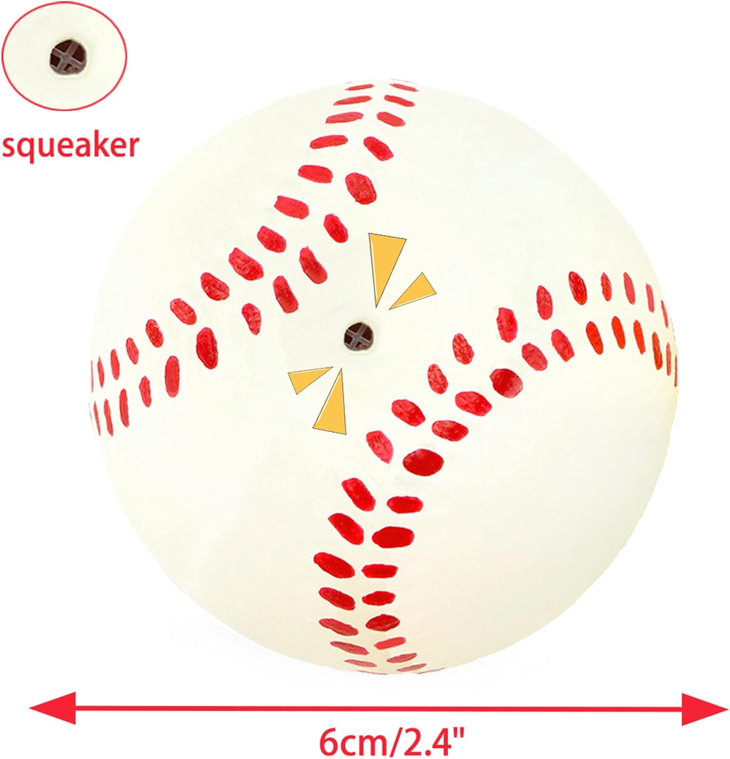 4-Pack 2.4" Latex Squeaky Sports Ball Set for Small Dogs
