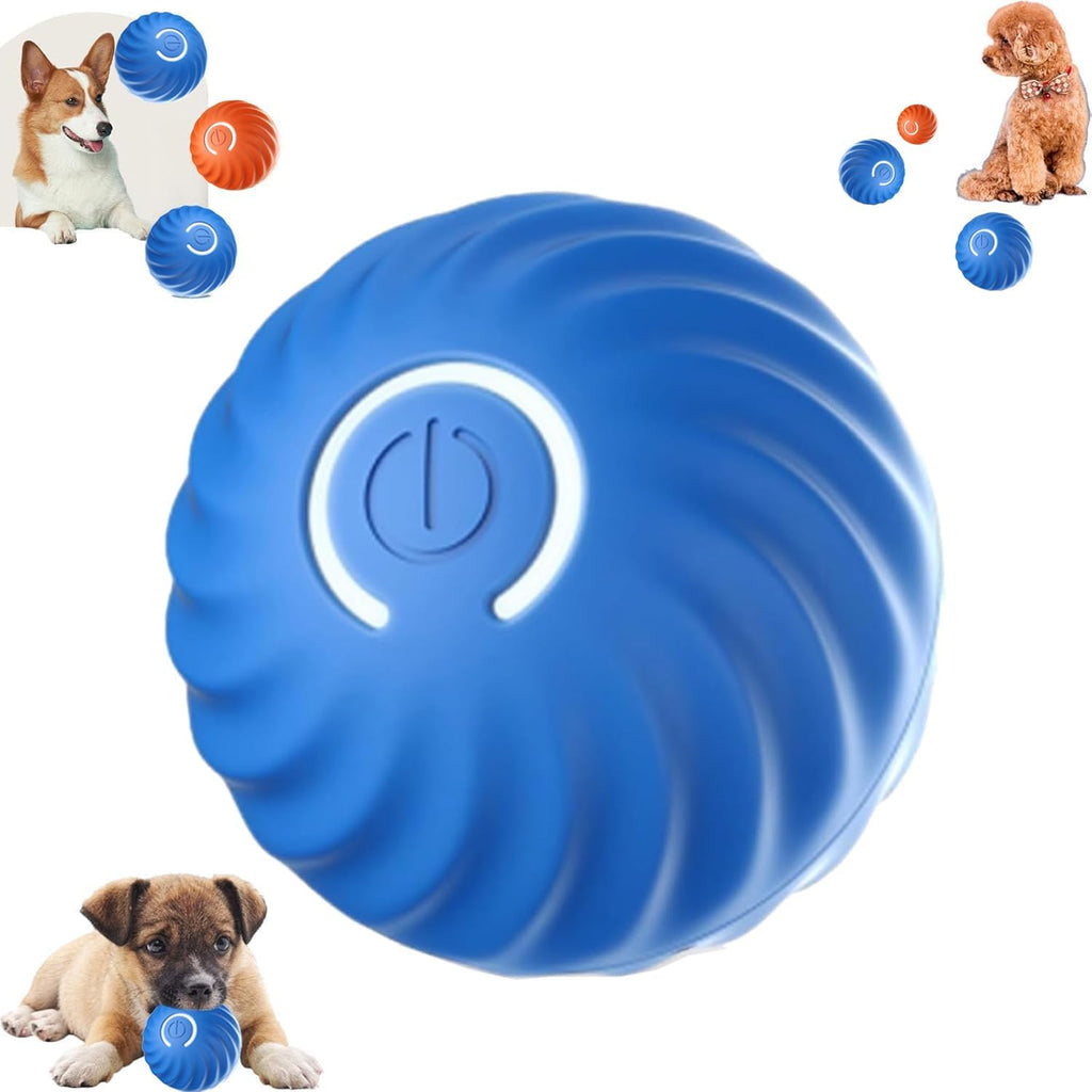 Blue Automatic Moving Jumping Ball Dog Toy All Breeds