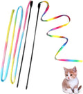 2-Pack Rainbow Ribbon Cat Teaser Wand