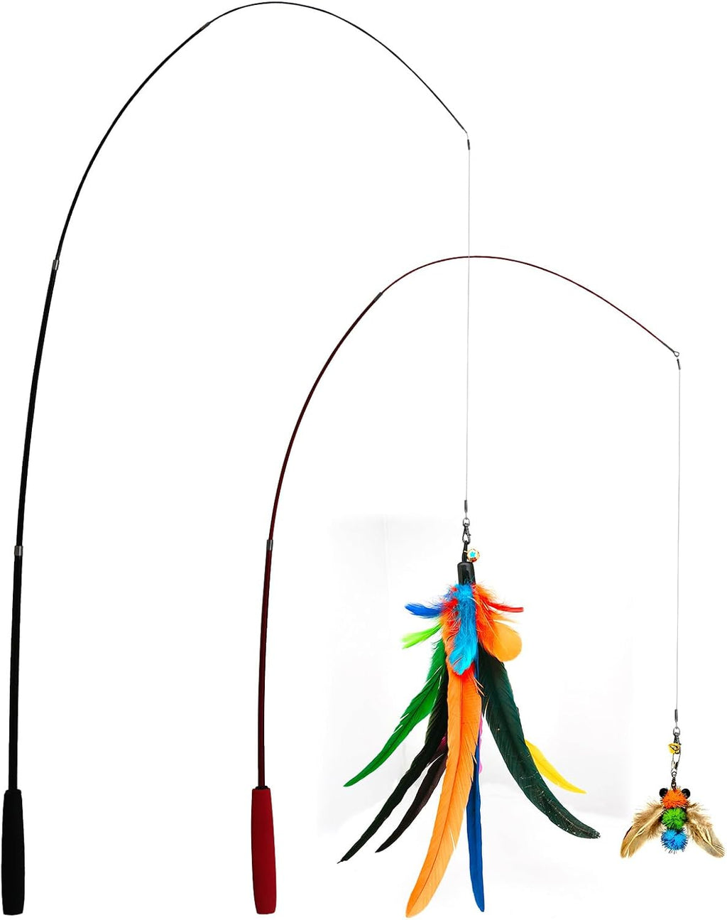 Ultra-Long Retractable Feather Wand Set 2-Piece 9 Refills