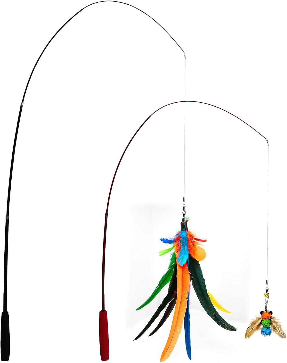 Ultra-Long Retractable Feather Wand Set 2-Piece 9 Refills