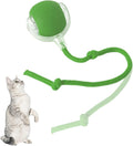 Green USB Rechargeable Automatic Rolling Ball Cat Toy