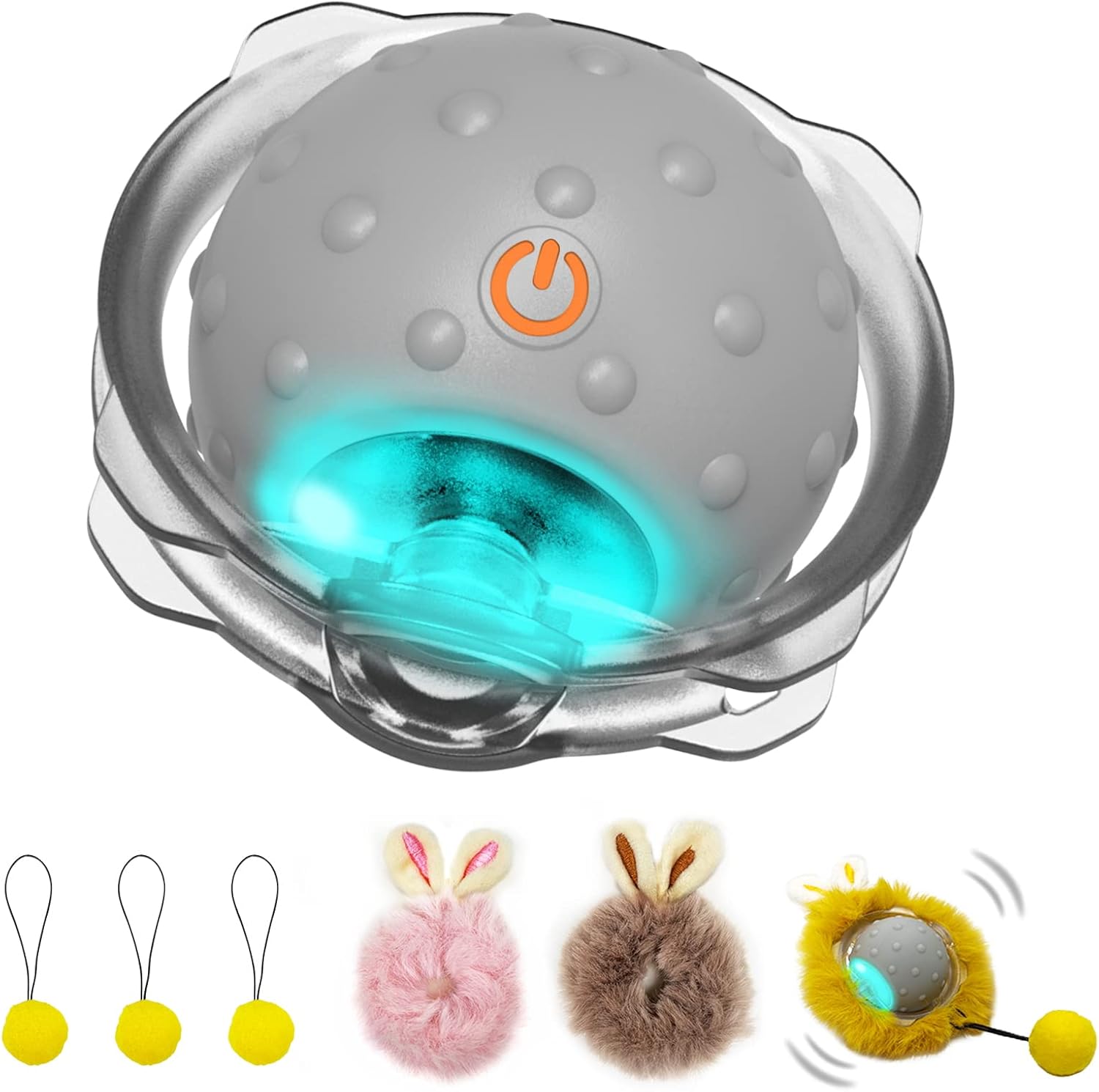 Super Drive Motion-Activated Automatic Rolling Robotic Cat Toy