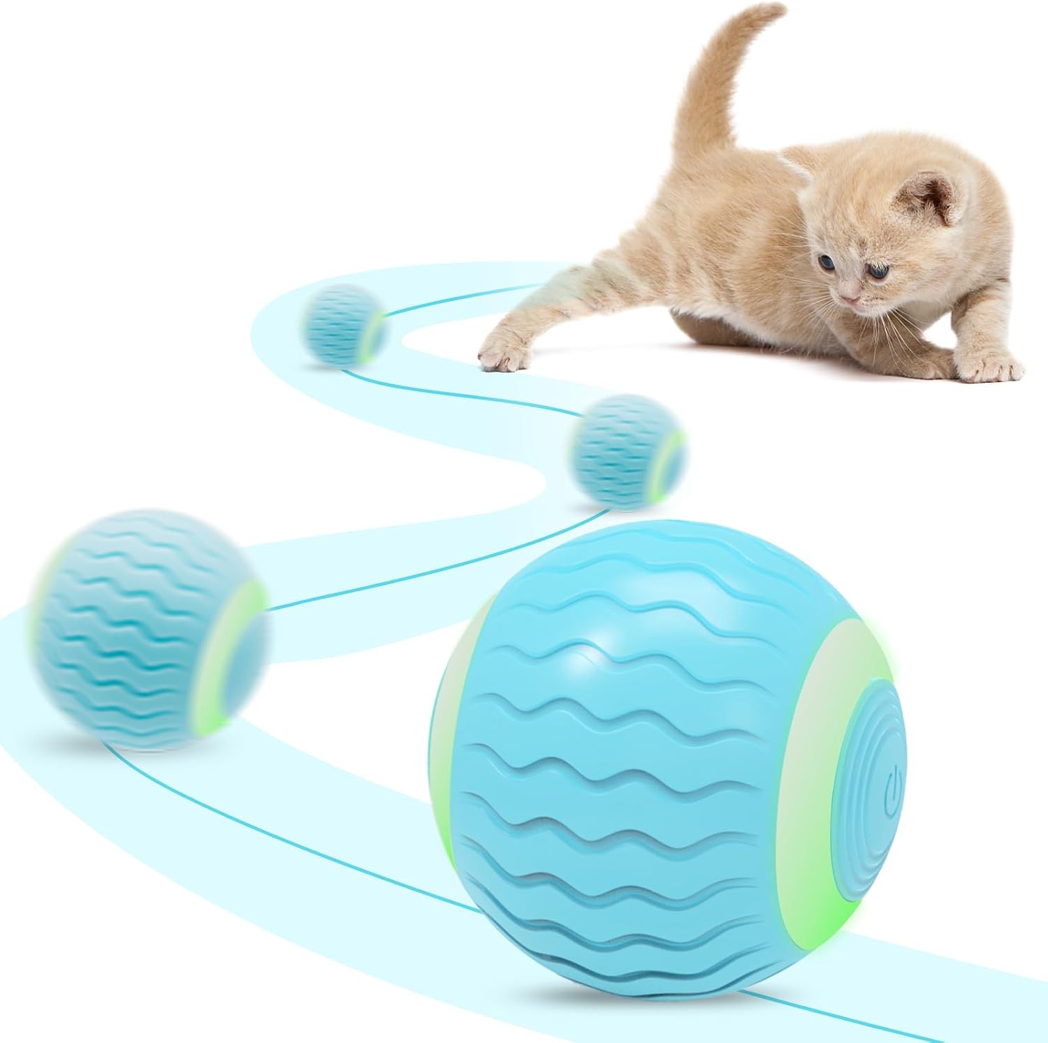 Type-C Rechargeable LED Light Electric Rolling Cat Ball