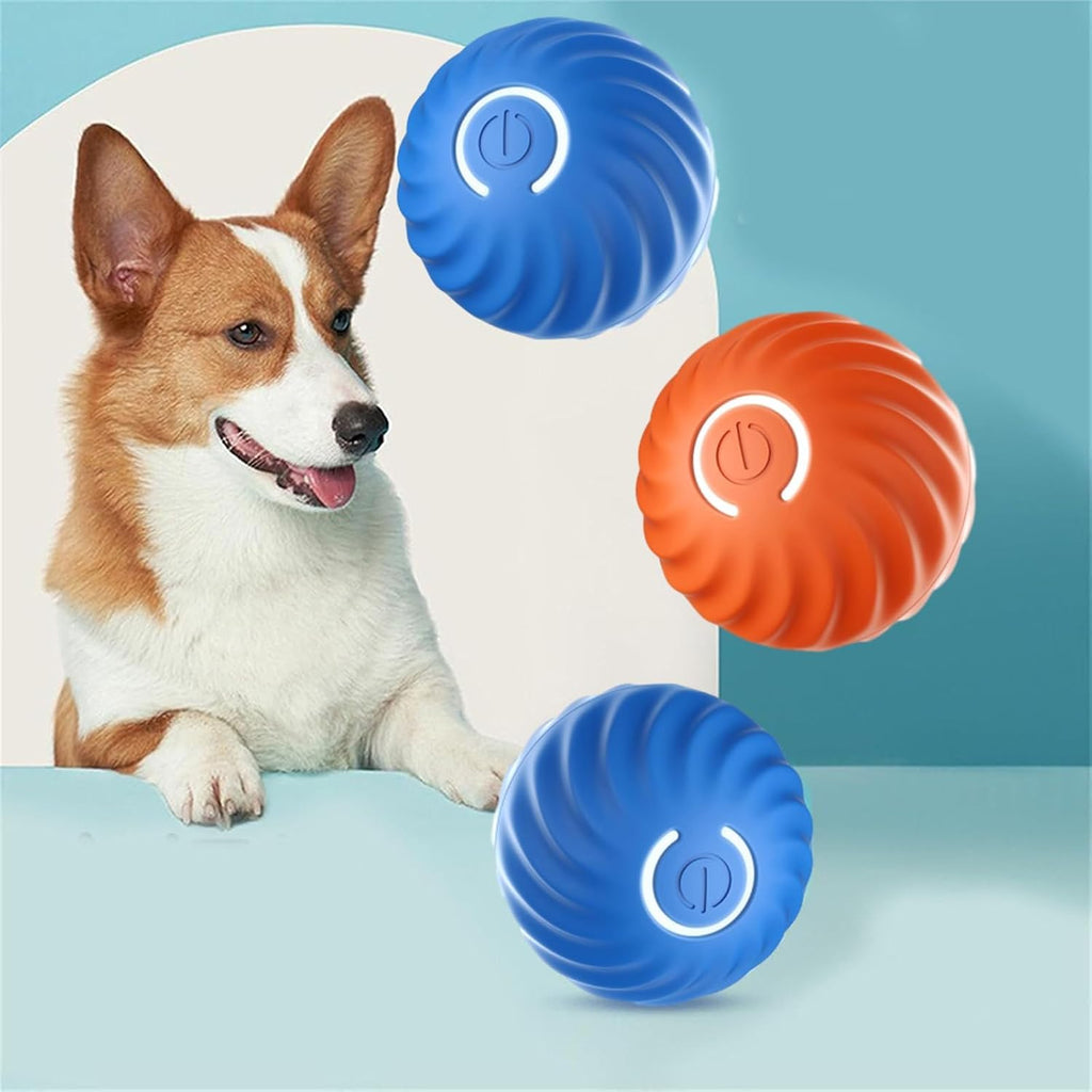 Blue Automatic Moving Jumping Ball Dog Toy All Breeds