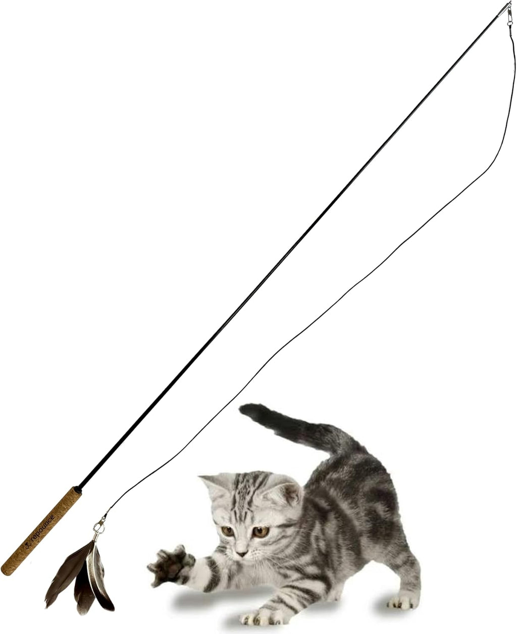 Unbreakable Extra Long Feather Fishing Pole Cat Wand