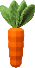Rubber Carrot Squeaky Chew Toy for Aggressive Chewers