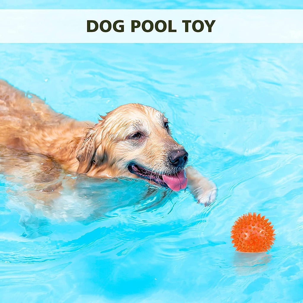 6-Pack 2.5" Spiky Floating Squeaky Dog Balls for Small Dogs