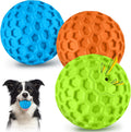 3-Piece Natural Rubber Squeaky Ball Set for Aggressive Chewers