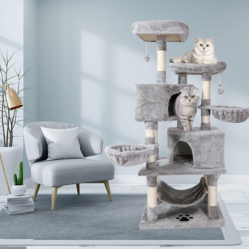 Cat Tree for Indoor- Multi-Level for Big Cats -Cat Condo Climbing Tower-Pet Play House