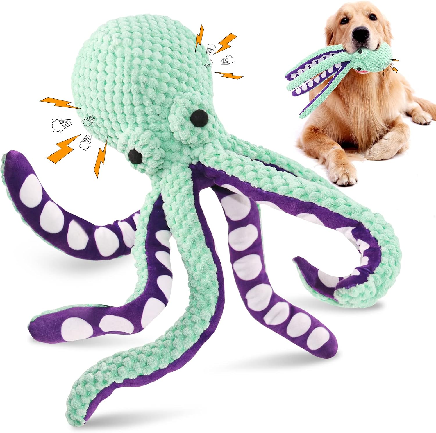 Plush Squeaky Dog Toy for All Sizes Soft Fabric