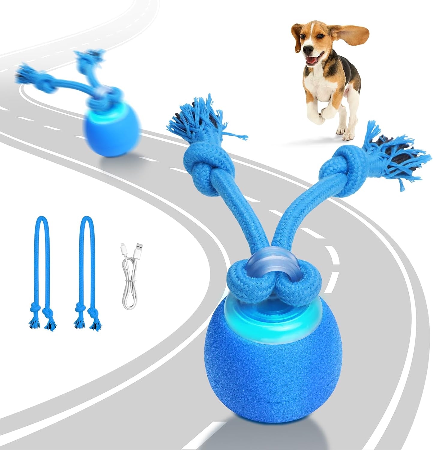 Touch Wake-up Chirping Rechargeable Electric Dog Ball