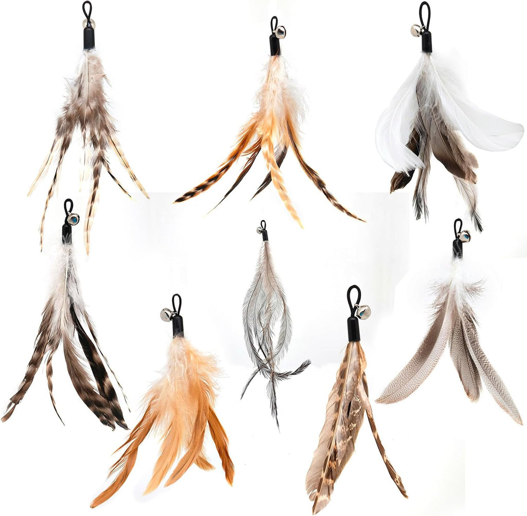 8-Piece Natural Unstained Feather Wand Refills