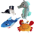 3-Pack Fabric Crinkle Paper Plush Squeaky Toy for Puppies