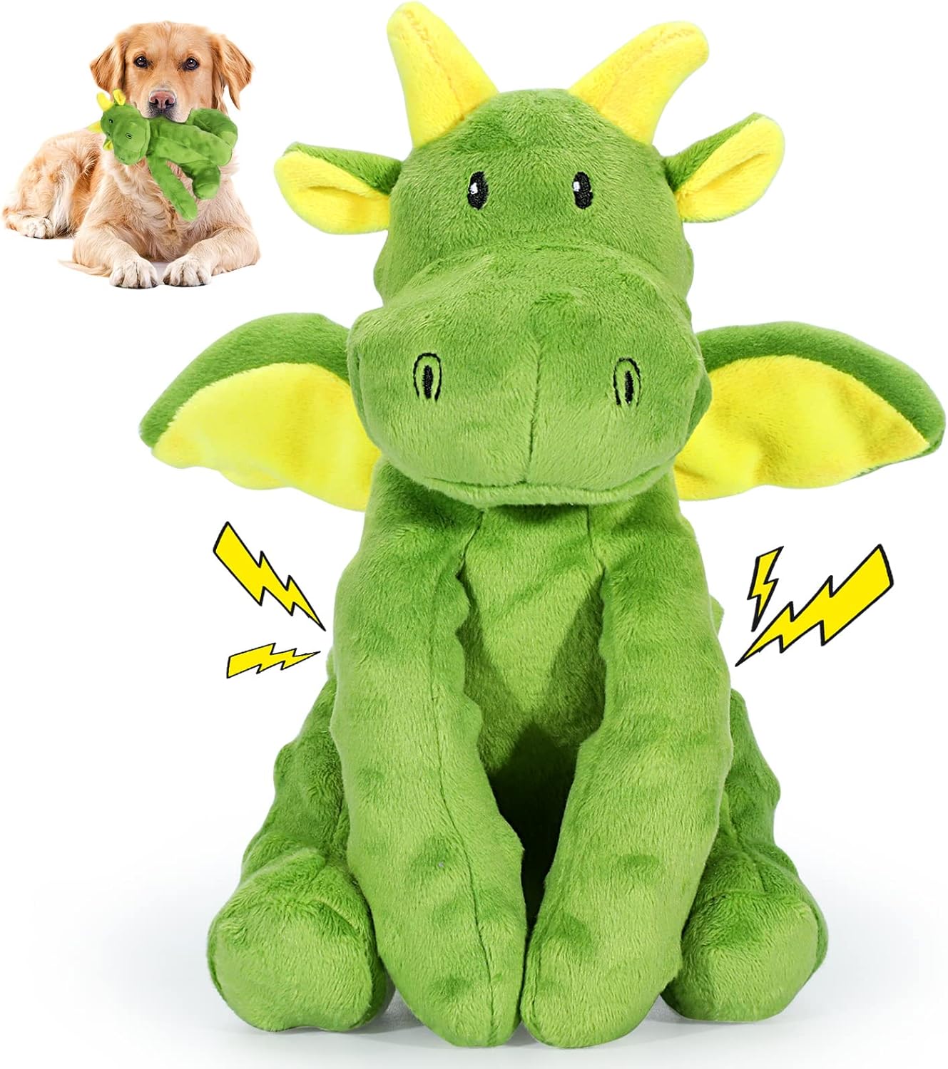 Crinkle Paper Stuffed Plush Squeaky Dog Toy All Sizes
