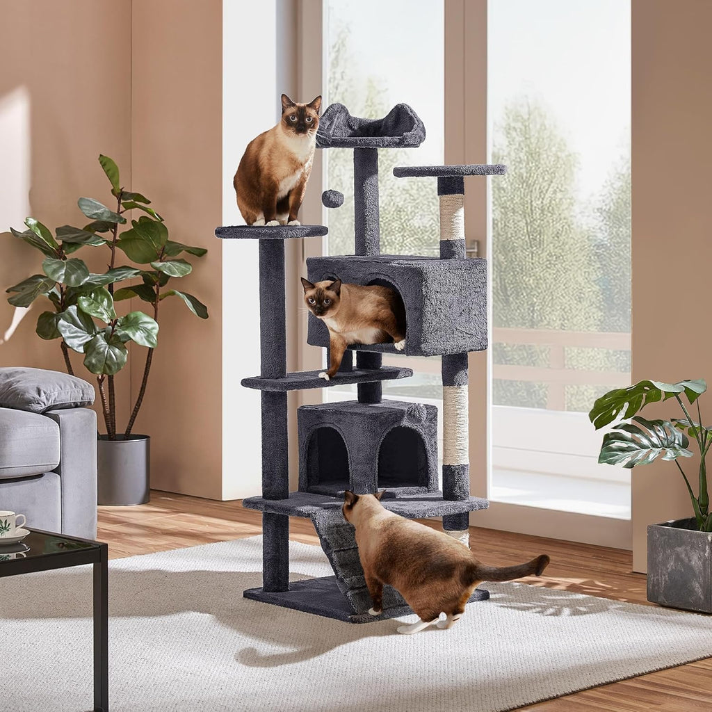 54in Cat Tree Tower Condo Furniture Scratch Post for Kis Pet House Play