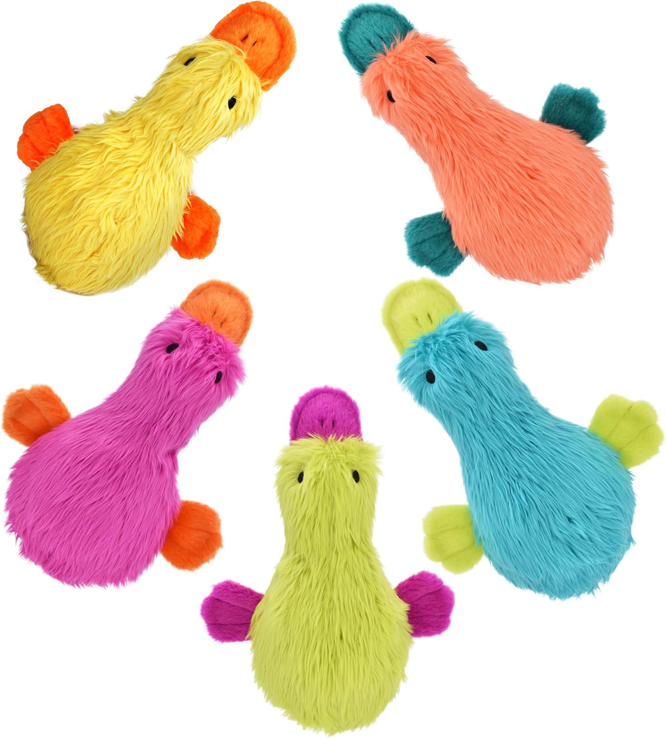 1-Piece Plush Filled Squeaky Dog Toy Assorted Colors