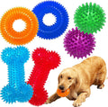 6-Pack Assorted Non-Toxic Rubber Squeaky Balls for Small/Medium