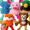 5-Pack Knotted Plush Squeaky Toy Bundle for Medium/Large Dogs