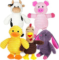5-Pack Plush Squeaky Stuffed Animal Bundle for All Sizes